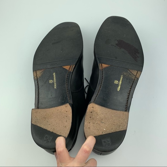 Allen Edmonds Hopkinson mens cap toe oxfords size 13 D black calfskin leather - Picture 6 of 14